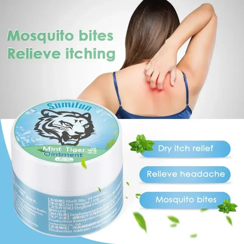 Tiger Balm Cooling Oil Mint Ointment tiger balm patch Treat Colds Headaches Nasal Congestion Dizziness Cream Mosquito Bite Anti Itch Plaster