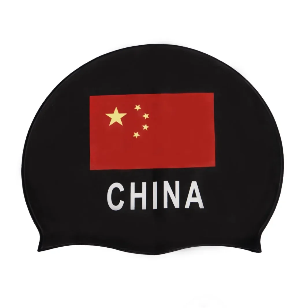 Waterproof Silicone Swimming Cap Soft Ear Protection Non-Tight Fit Breathable Comfortable Adult Flag Cap 50g Stock Available