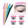 12 Pcs Mix Color Eyebrow Razor Women Face And Body Safe Trimmer Hair Shaver Eye Brow Remover With Cover Small Makeup Tools Set 4