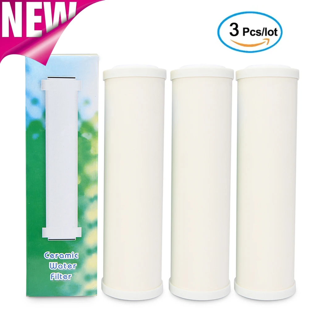 10-Inch Thick High-Density Flat Ceramic Filter Cartridge Can Be Cleaned For Water Purifiers Household Pre-filtration 3Packs