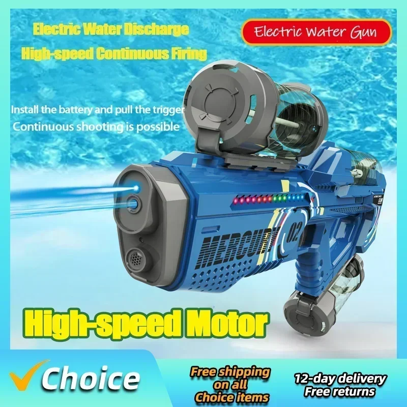 Fully Electric Water Gun Toys Swimming Pool Play Water Adult Pool Toy Outdoor Games High Pressure Gun Summer Toys for Kids