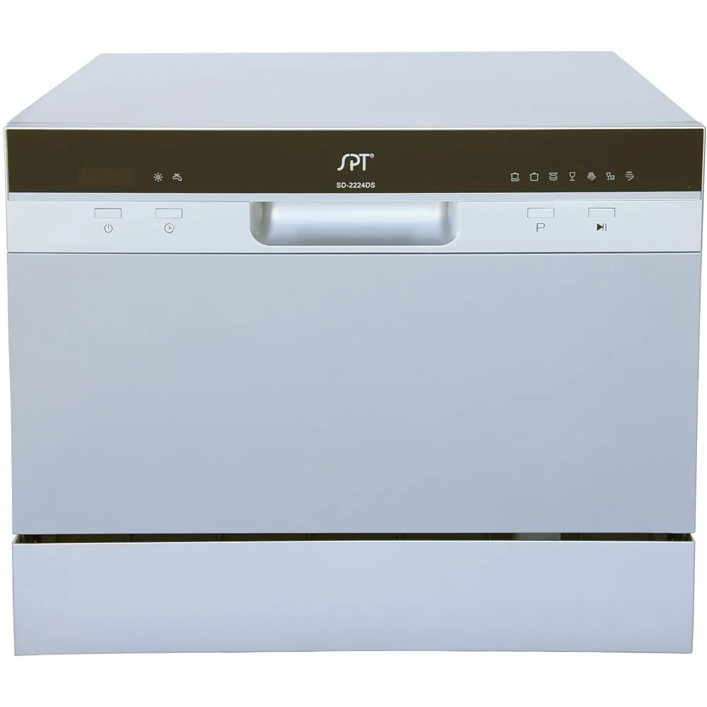 Countertop Dishwasher SD-2224DS ENERGY STAR Compact Countertop Dishwasher with Delay Start-Portable Dishwasher with Stainless Steel Interior