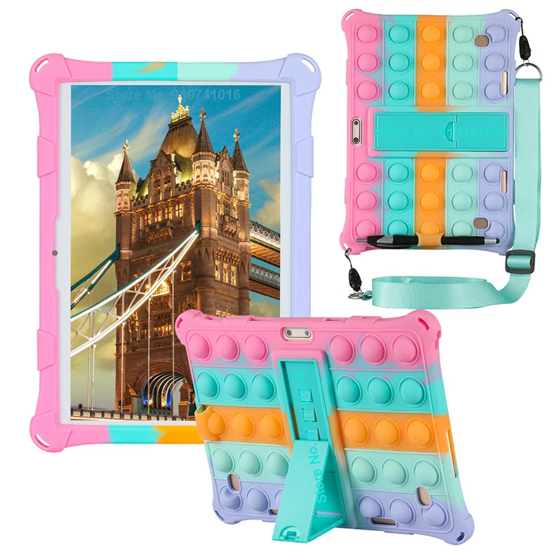 Soft Bubble Silicon Case para Crianças Capa Protetora para Teclast P20hd M40 Pro M40pro Teclast P20 P40 hd 101 2023