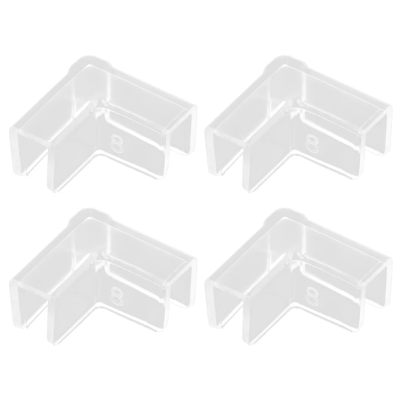 

4PCS Fish Edges Protector Clear Fish Support Tools Clear Aquarium Fish Glass Cover Protector Easy Install