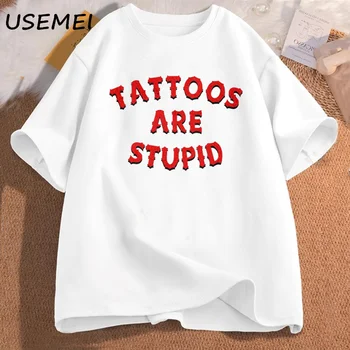 I tatuaggi sono una T-Shirt strana umorismo tatuaggio divertente detti sarcasmo citazione Graphic Tees donna uomo T-Shirt manica corta in cotone Casual