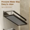 Punch-Free Bathroom Rack Bathroom Shelf Toilet Space Aluminum No Drill Hanging Rack Bathroom Organizer Hang On the Wall 4