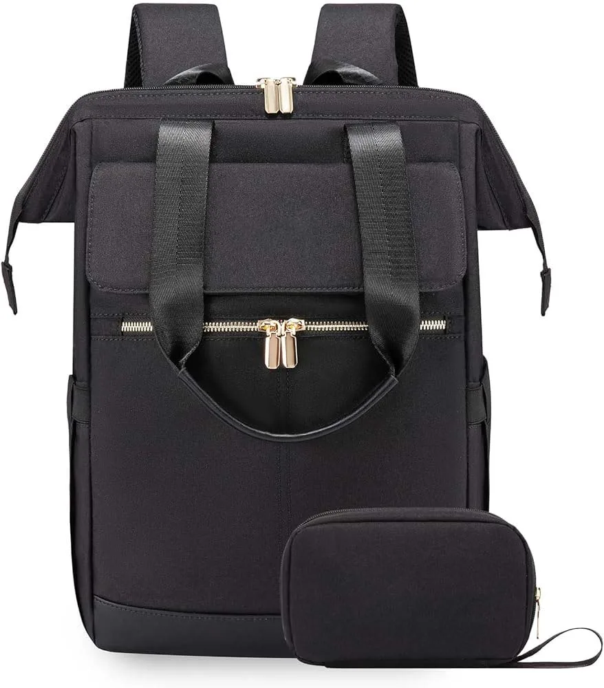 Gepäck-Rucksack in Kontrastfarbe, Mama-Tasche, minimalistischer 15,6-Zoll-Laptop-Rucksack für Damen, Lunchtasche – Detail 7