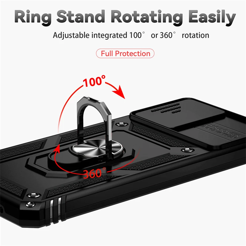 Enhanced Magnetic Phone Holder Bumper Case – Full Cover with Push Window Design