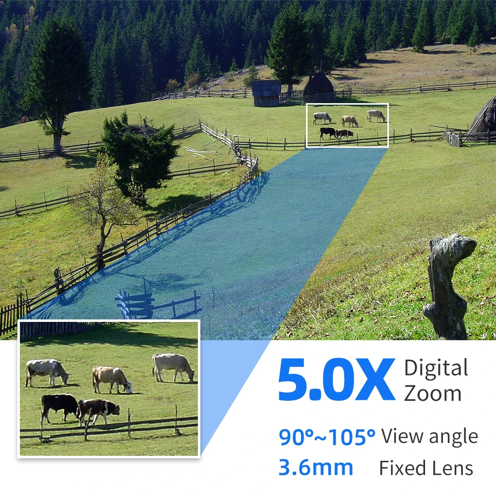 Hiseeu 4K 8MP Smart Wifi PTZ Camera 5x Zoom AI Detection ONVIF Wireless CCTV Iptv Security Protection 4