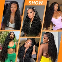 Perruque Lace Frontal Wig naturelle sans colle, cheveux crépus bouclés, 13x4, 13x6, Deep Wave, perruque Lace Front Wig complète, prête à porter, pour femmes 6