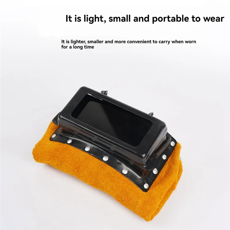 AT21-Welding Protective Gear: Leather Helmet With Flip Lens, Grinding Shield And Flame Resistant Face Cover