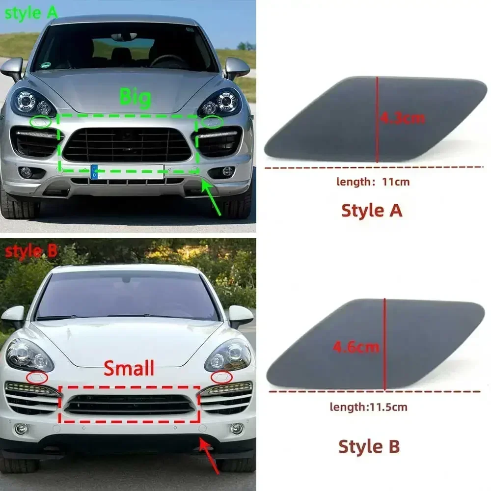 Car Front Headlight Washer Sprayer Nozzle Jet Cover Head Lamp Cleaning Spray Pump For Porsche Cayenne 92A 2011-2014