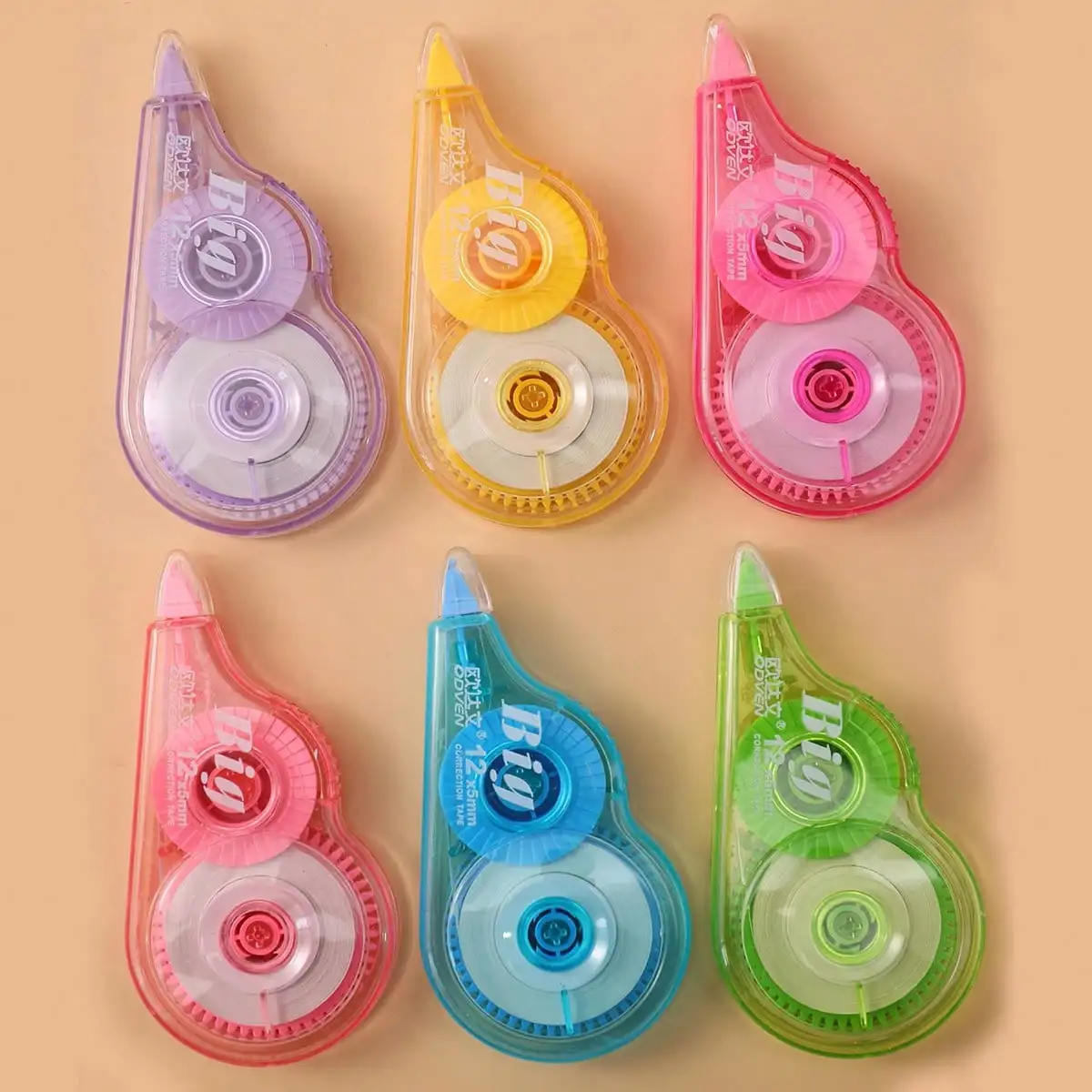 6 pcs correction tape, total 2834.65 inches, affordable package, large capacity correction tape，office school supplies