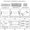 Stackable Small Shoe Rack, Entryway, Hallway and Closet Space Saving Storage and Organization (4-Tier, Black) 5