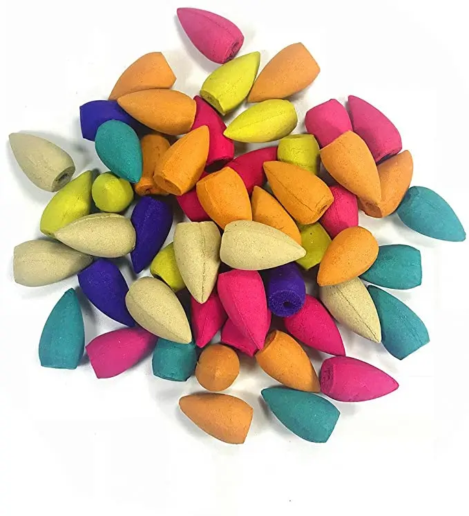 50/100Pcs Incense Cones Use For Backflow Incense Burner Anti-Odour Cone Incense Mix Scent