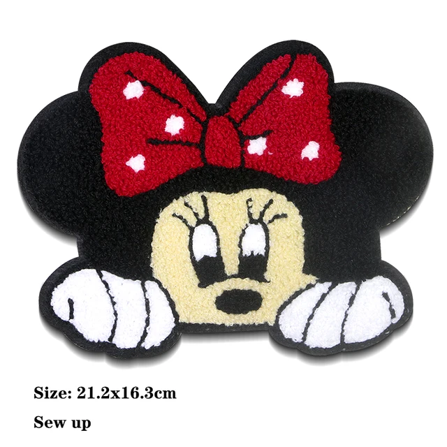 Disney Mickey Mouse Chenille Icon Towel Embroidery Applique Patches For  Clothing DIY Sew up Patch on the stickers