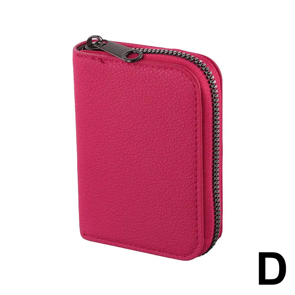 Mehrfach-Kartenhalter Vintage Kleine Geldbörse für Damen und Herren Geschäfts-Bankkarten-Etui Münzbeutel aus Massivem Leder mit Reißverschluss – Detail 20