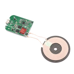 Universal Portable Fast Charging Wireless Charger DIY Kit - Transmitter Module with Coil Circuit Board (Micro USB PT)
