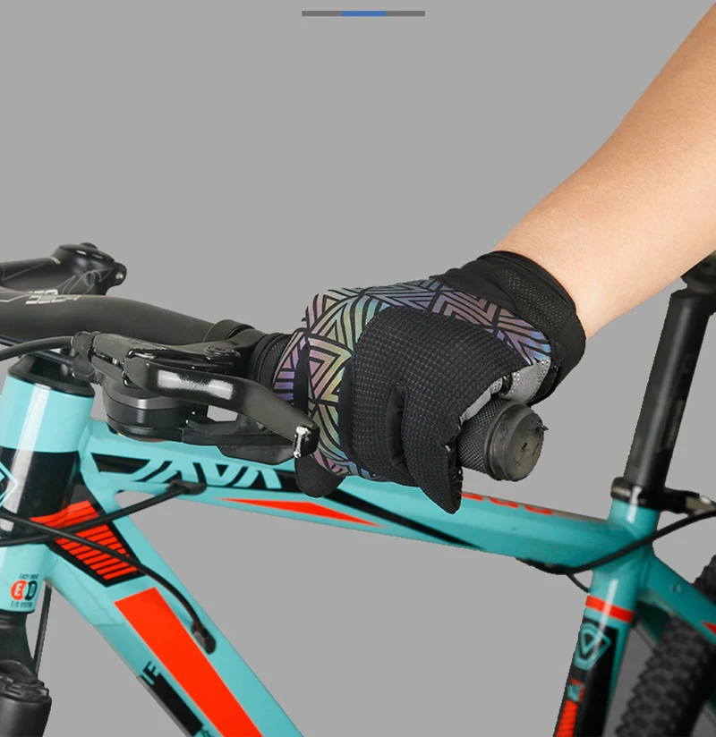 Spring Autumn Full Finger Cycling Gloves Touch Screen Bicycle Road Mountain Bike Sports Gel Gloves MTB for Women Men 5