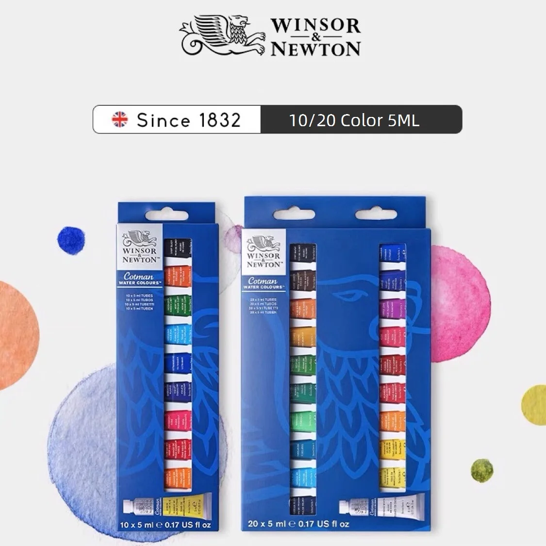 Winsor & Newton Cotman Metallic Watercolor Paint Set 8 Color Half