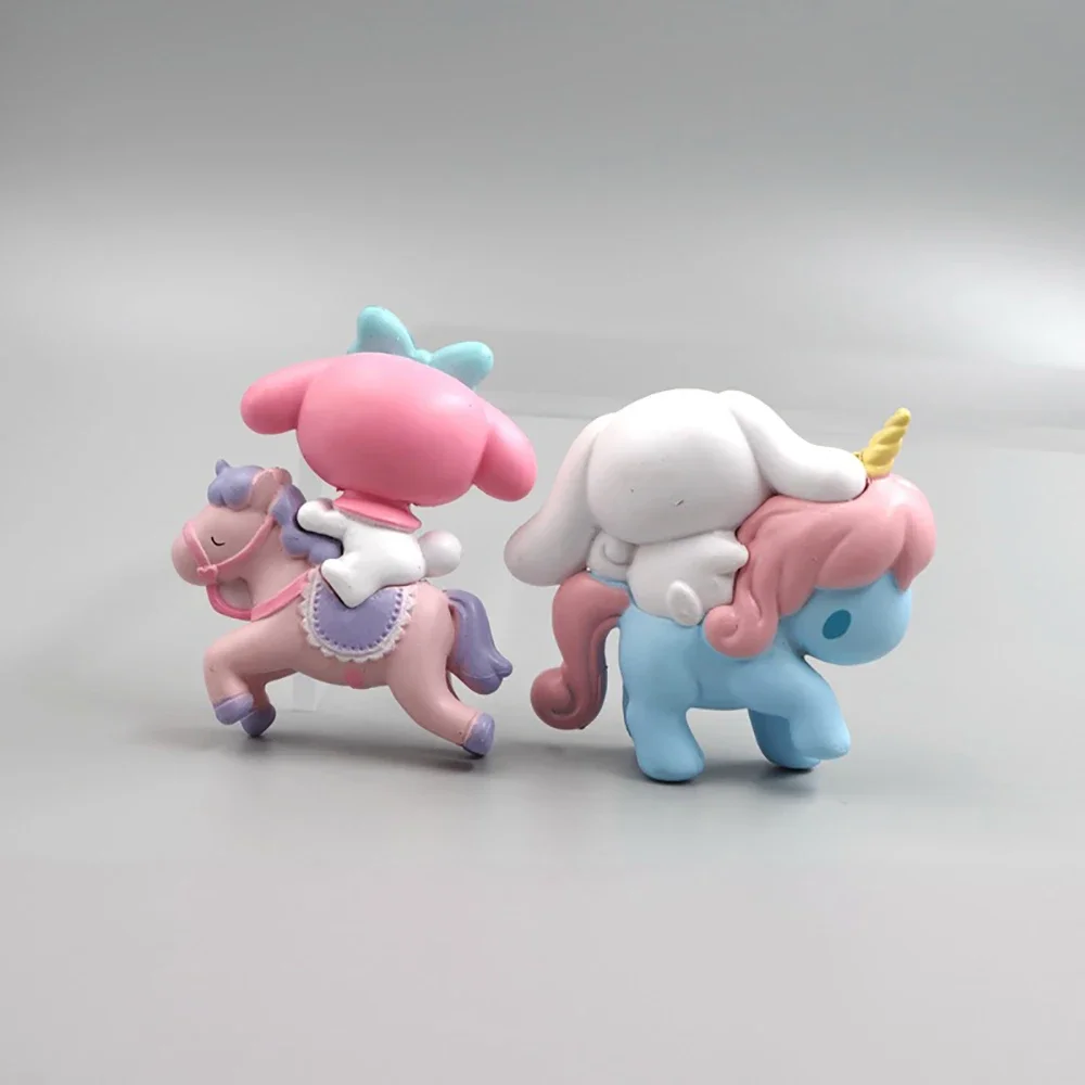 Фото Kawaii Sanrio аниме 5 см фигурка Мелодия коричная кукла торт декоративное украшение DIY Искусственные патчи Модель Рождественская игрушка подарок №3