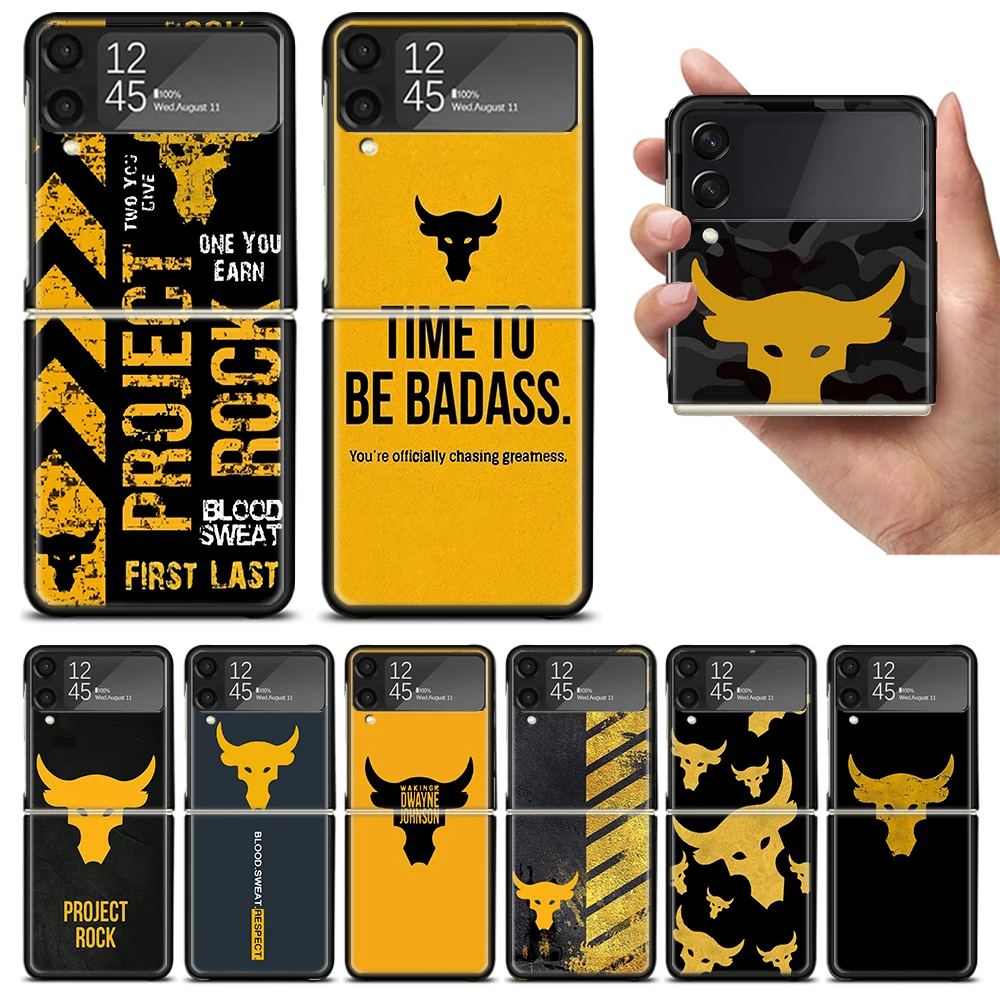 The Rock Dwayne Johnson Ua Zflip4 Zflip5 Custodia Per Telefono Per Samsung Z Flip3 Flip4 Flip5 5G Zflip 4 5 Cover Cellulare Shell Caso Fondo