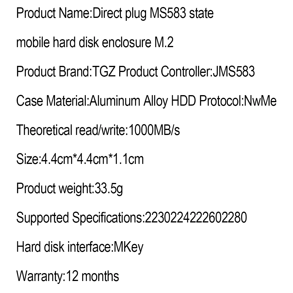 SSD ŷ ̼ ĳ ڽ ̽ , CŸ M.2 NVME/SATA SSD ܺ Ŭ,  ϵ ̺ ̽ M Ű, 1000 MB/s