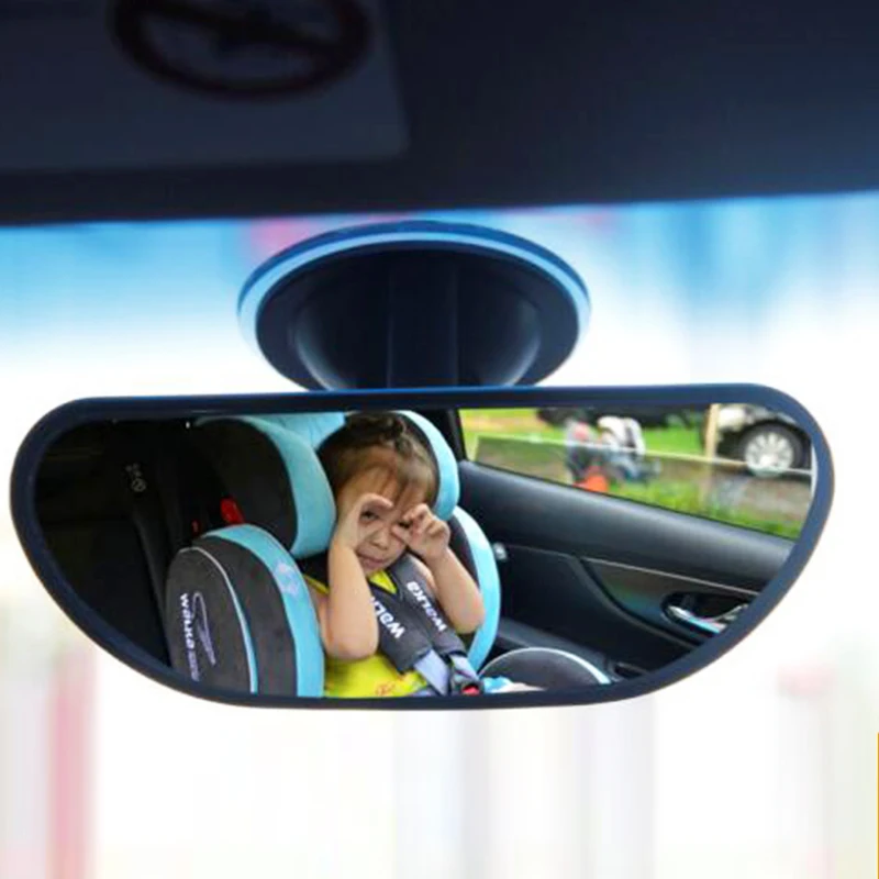 Adjustable Car Interior Rearview Mirror Rotation Suction Cup Baby