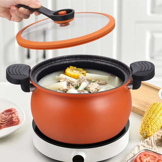 Micro Pressure Cooker Cookware Soup Meats Pot Rice Cooker Gas Stove Pressure  Stew Pan Non-Stick Cooking Pots For Kitchen - AliExpress