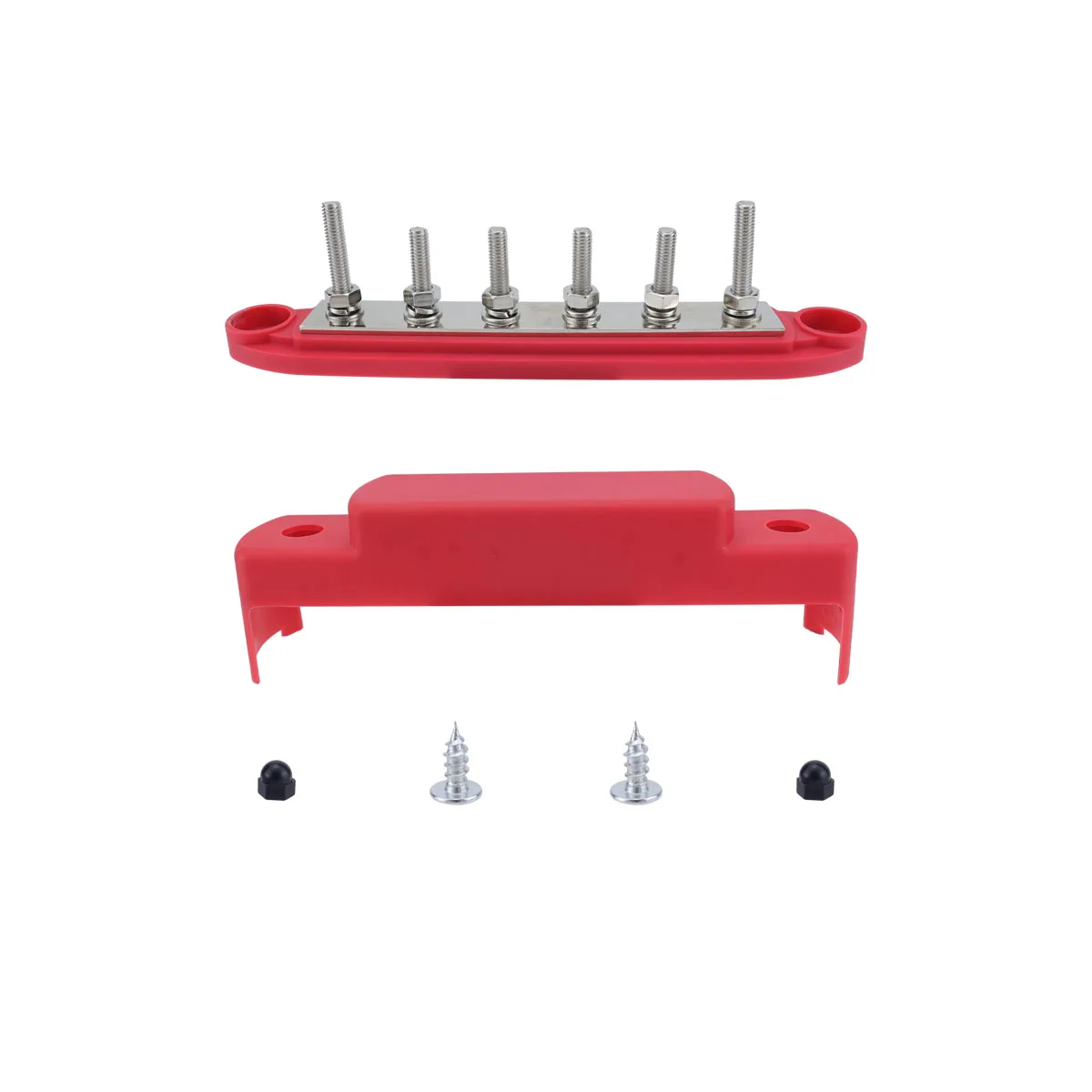 250A 12V marine busbar 1/4 "distribution block automotive and marine busbar terminal blocks 6 x 1/4" (M6) bolts