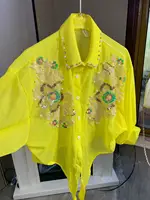 Chemisiers et Cardigans Brodés de Paillettes Scintillantes pour Femmes – Hauts Coréens Populaires Anti-UV Printemps-Été 3