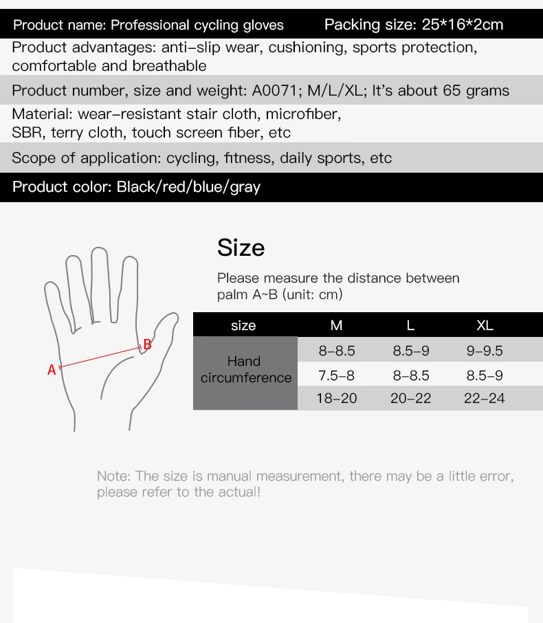 Professional Outdoor Antislip Wear-Resistant Sweat Absorbing And Breathable Gloves For Cycling Fitness And Mountaineering Sports 6