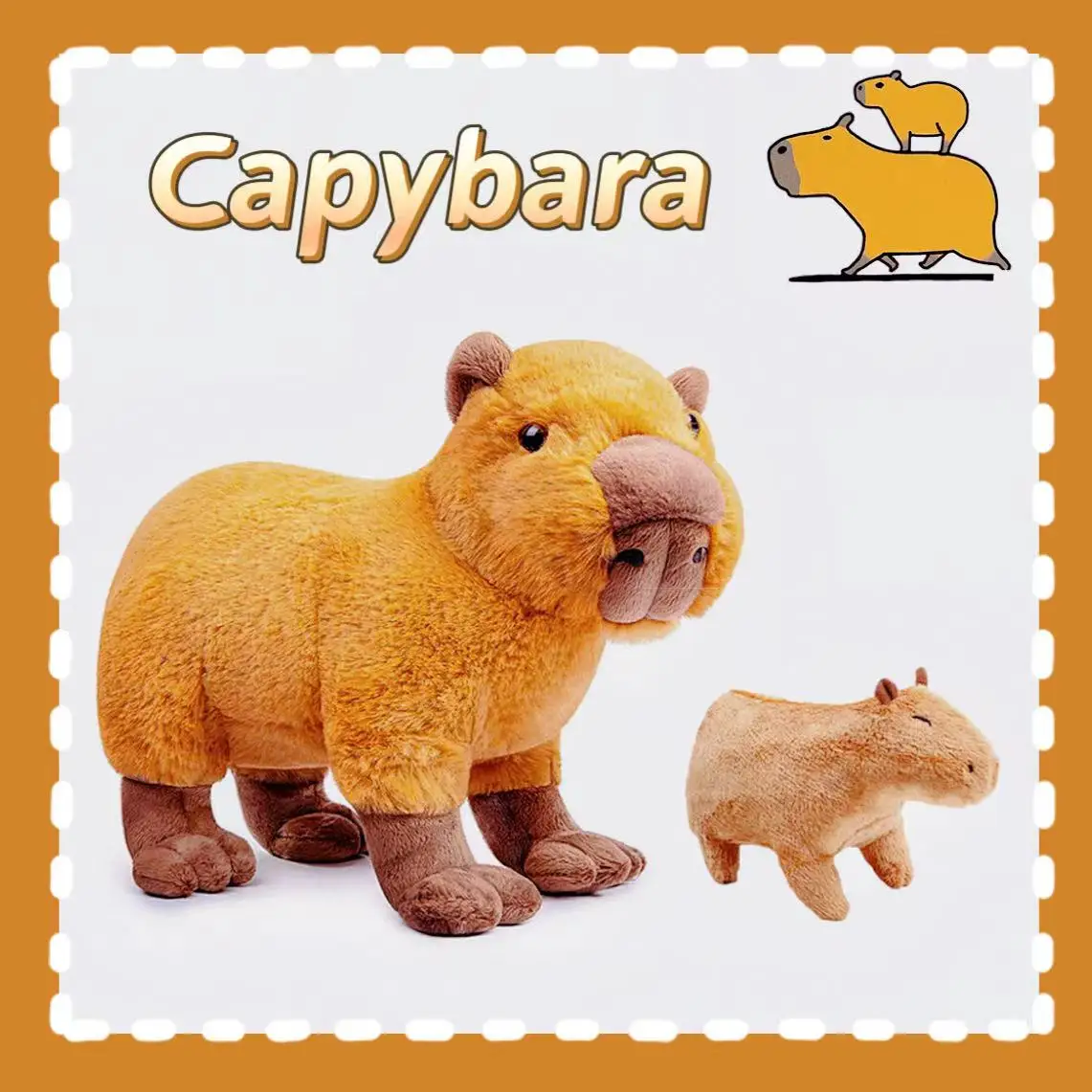 

30cm Simulation Capybara Plush Toy Fluffy Capybara Doll Soft Stuffed Animal Toy Kids Birthday Gift Toy for Girls Home Room Decor