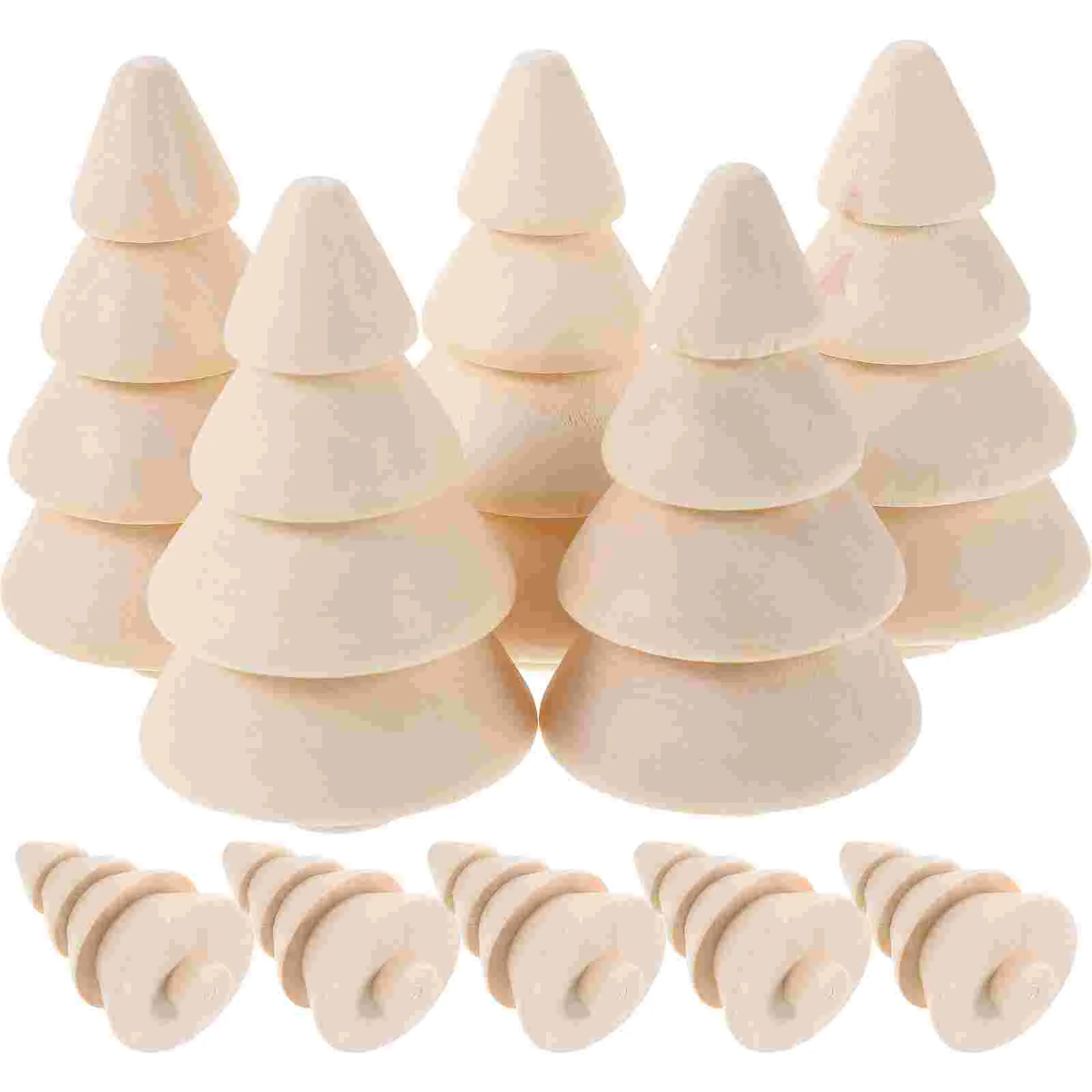 

Unfinished Wooden Christmas Tree DIY Craft Blank Painted Peg Doll Nursery Ornament Christmas New Year Decoration