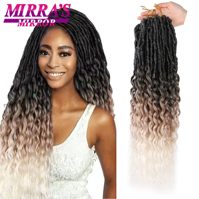 Alitomo Curly Faux Locks Crochet Hair Synthetic Goddess Locs Crochet Braids  24 Roots Pre Looped Boho Style Hair Extensions - AliExpress