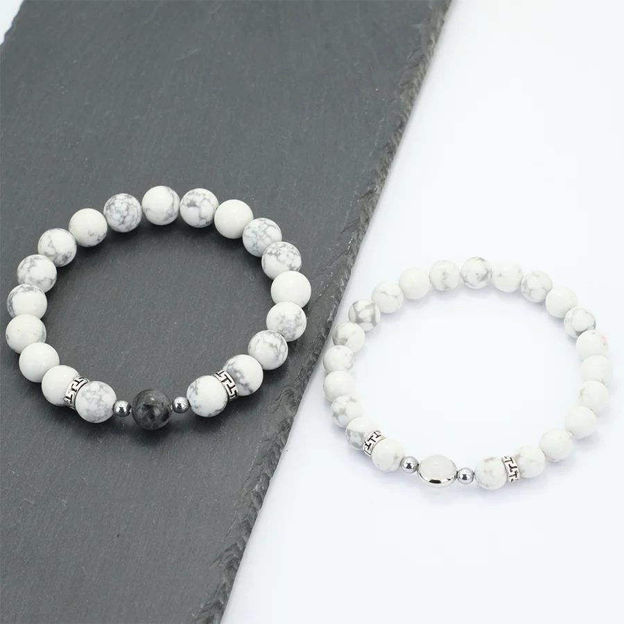 Obsidian Blue Sandstone Couple Bracelet Valentine Gift