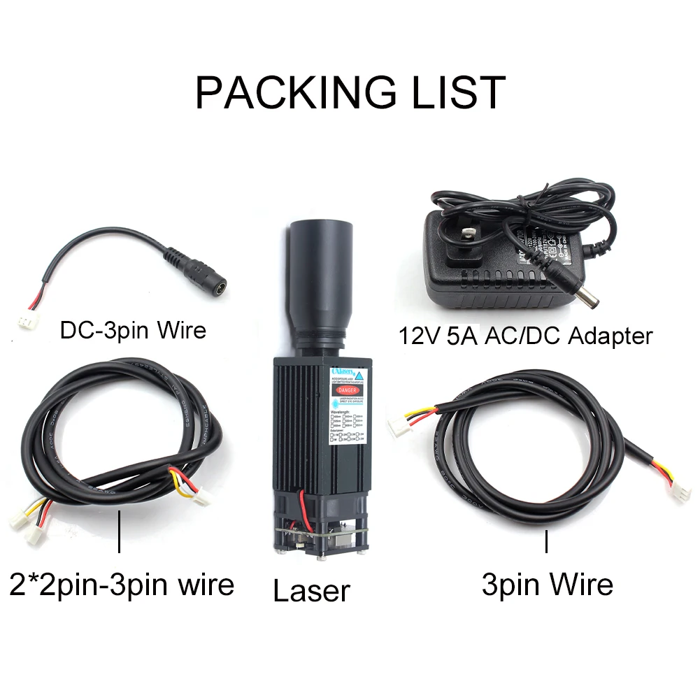 Module Laser Vert 520nm 300-1000mW Avec Alimentation 12V - Faisceau De Graisse Pour Projecteur
