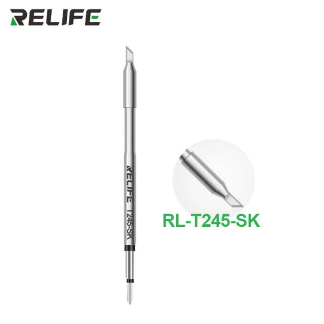 RELIFE RL-T245 Universal Soldering Iron Tips Lead Free Welding Nozzle Grip Compatible JBC Cartridges Soldering Station hole saw set Tool Sets