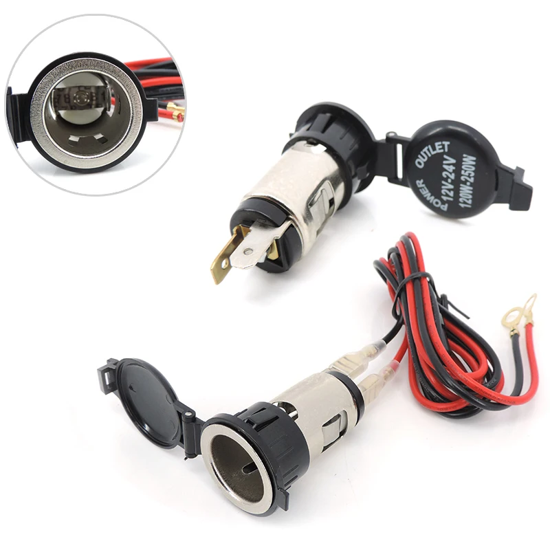 12 В-24 в 120 Вт-250 Вт автомобильный прикуриватель 10 А гнездовой разъем питания с водонепроницаемой крышкой фонарь R23
