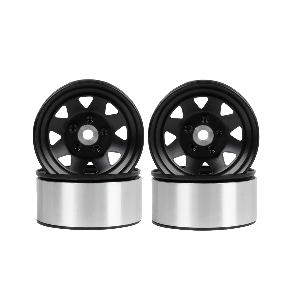 

4 шт., металлический обод колеса 1,0 для радиоуправляемого гусеничного автомобиля Axial SCX24 SCX24, черный