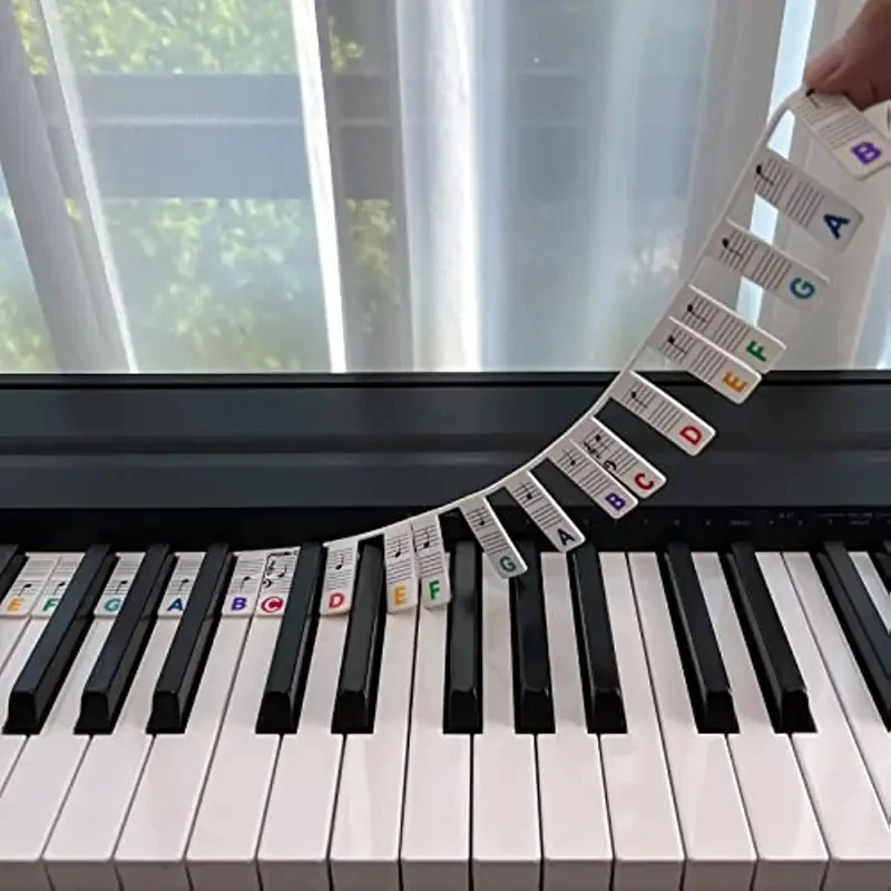Reusable Silicone Piano Keyboard Note Labels-Perfect for Kids & Beginners Learning Piano Notes 1PC piano keyboard stickers