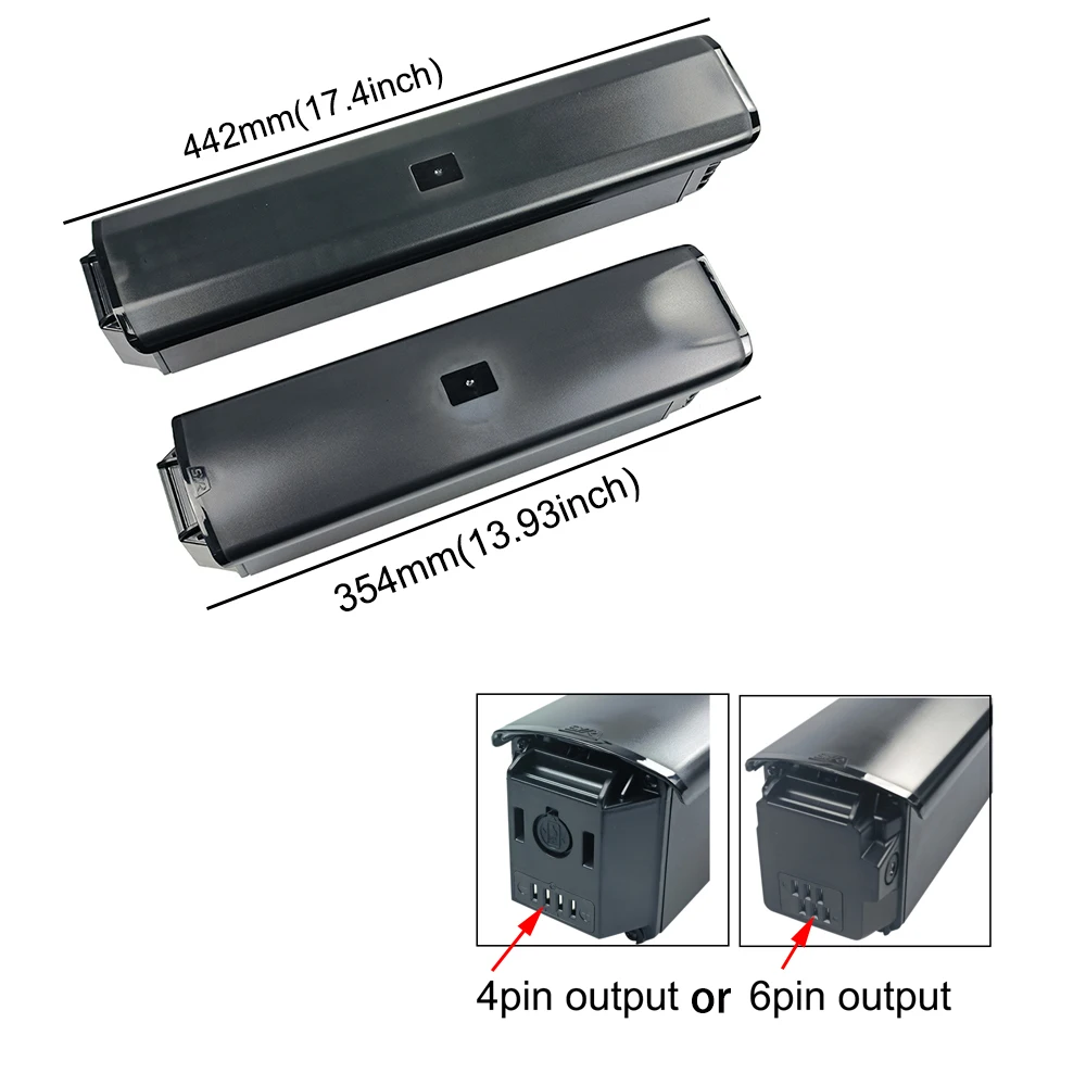 48V 52V Batteria Tubo Nascosto 15Ah 720Wh Shengmilo Mx05 Mx04 Mx03 Eunorau Specter-St Sostituzione Batterie Bici Elettrica Fat-Tire