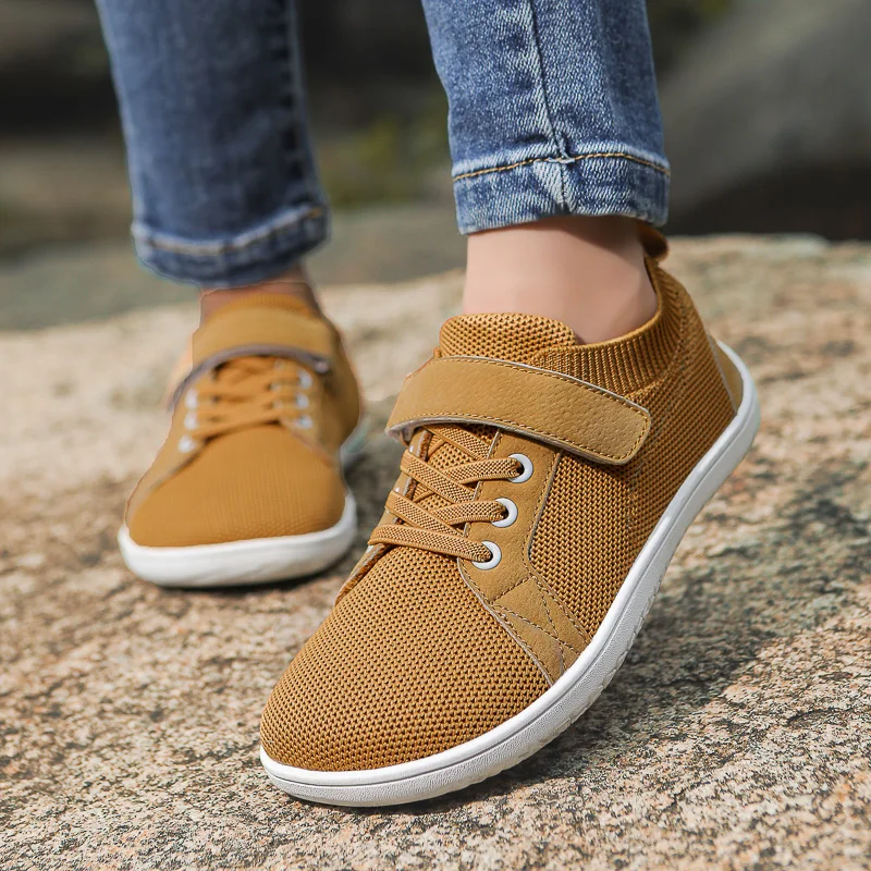 2025 Kids Barefoot Shoes Comfortable Boy Girl Cross-Trainer Wide ToeBox Minimalist Sneakers Zero Drop Casual Walking Shoes New 5