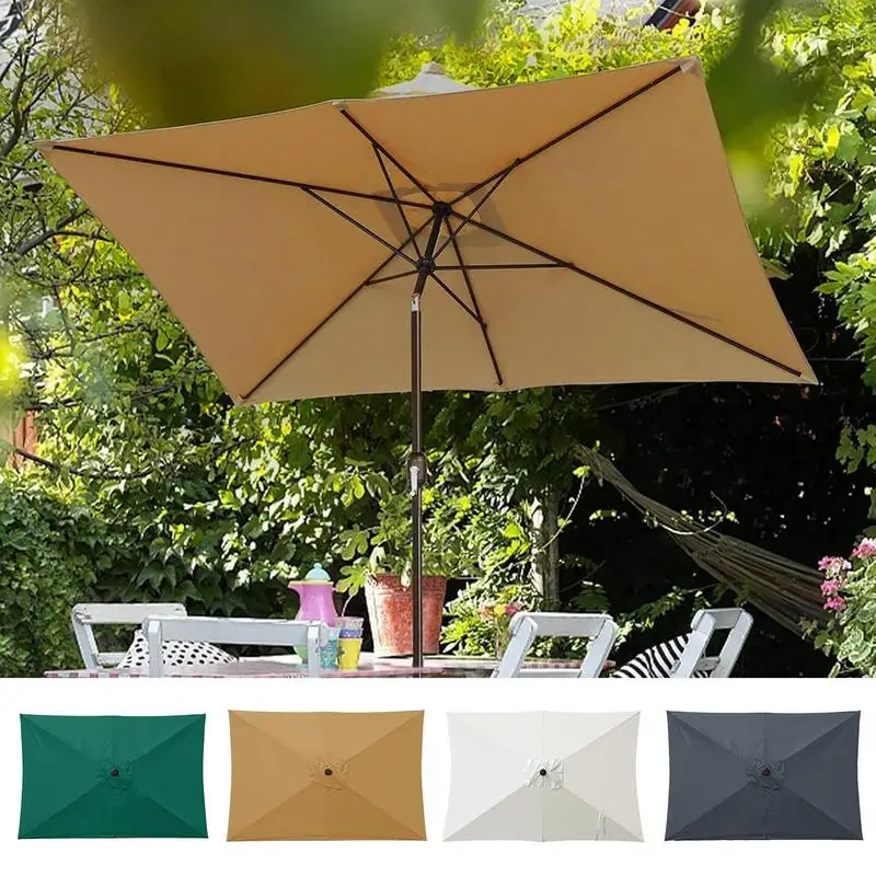 Rechteckiger Sonnenschirmtuch-Ersatz, 200 x 300 cm, für den Außenbereich, Hinterhof, Garten, regendicht, quadratisch, Terrassenschirmtuch, Ersatzüberdachung