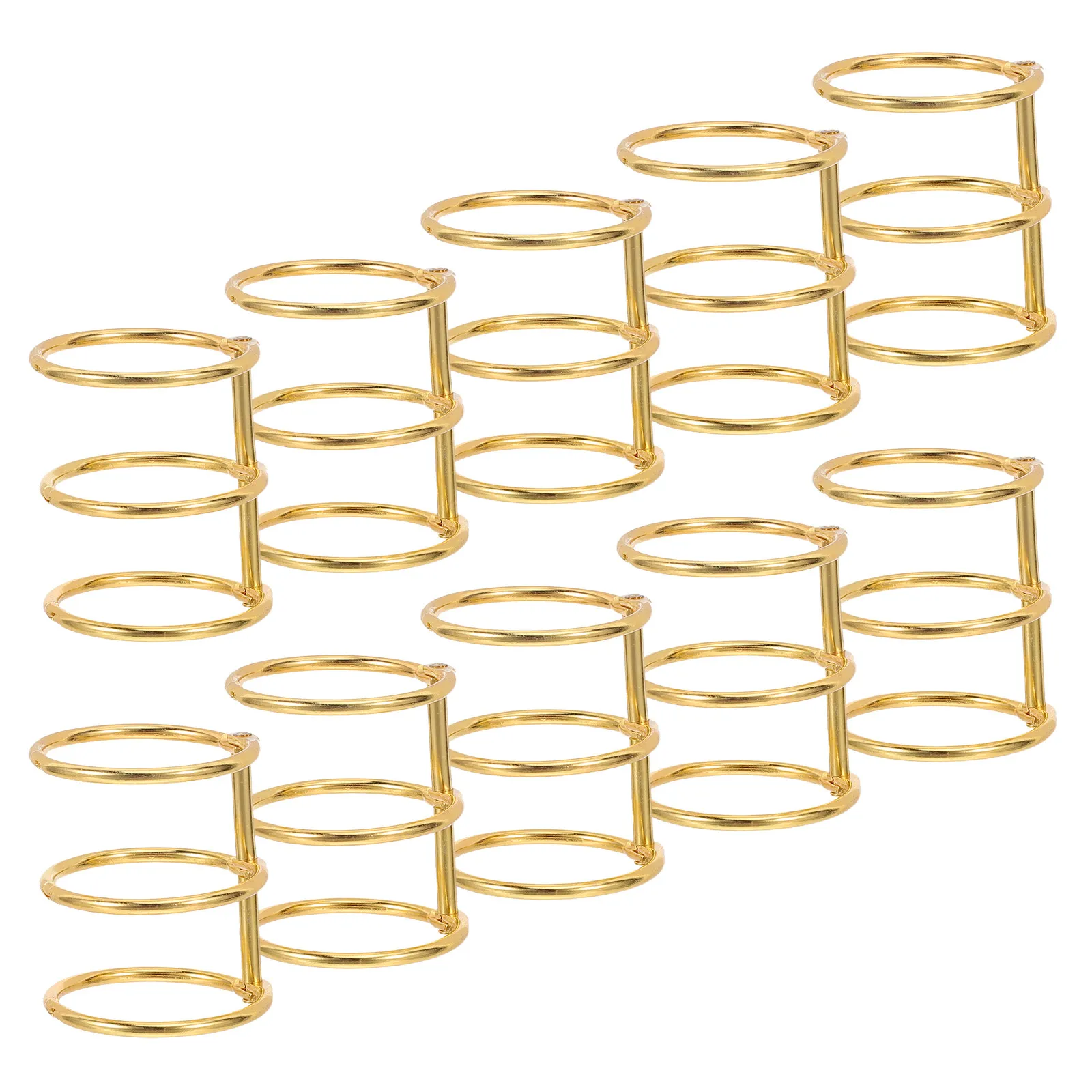 10Pcs 대형 30Mm 금속 바인더 링 플래시 카드 용 3 홀 북 바인딩 링 노트 카드 DIY 노트북 스크랩북 편지지
