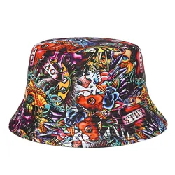 Animal Print Reversible Panama Bucket Hat - Stylish Summer Sun Cap - 56-58cm (YF-1)