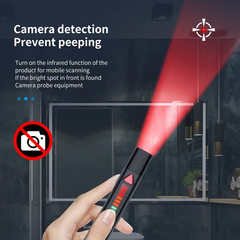 Signal Detector Hotel Infrared Magnetic GPS Scanner Pen Size Anti Peeping Camera Eavesdropping Positioning Monitoring Detector