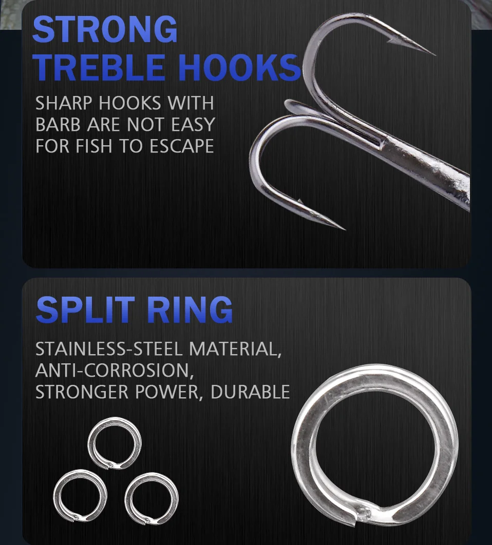 GOBASS Black Minnow für Forellen-Wobbler-Angelköder, 10 g/16 g, Kurbelköder, Angelwaren, rasselnder künstlicher harter Köder für Hechtbarsch – Detail 10