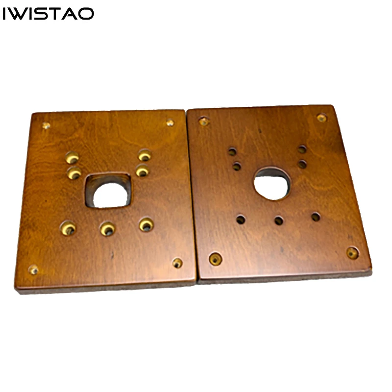 IWSITAO 1 Pair Hyperbolic Stable Diffusion Empty Wooden Horn 1 Inch Throat Birch Plywood Wide 400MM with Adapter