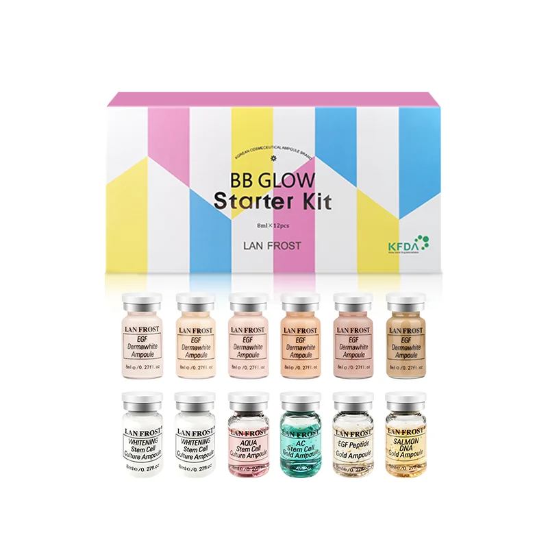 12pcs/Box 8ml BB Cream Glow Serum Ampoule Whitening Brightening Skin Repair Anti Acne Remove Wrinkles Face Skin Care Essence 2